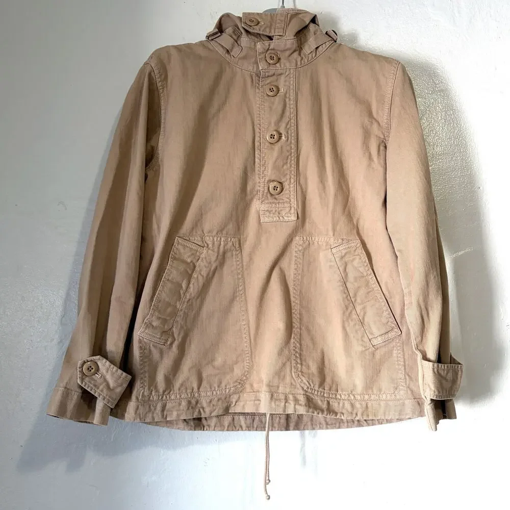 J.CREW Archive Heritage Silhouette Issued Military Anorak Hooded Jacket Size XS